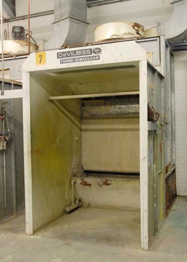 DeVilbiss Turbo Dynaclean Wet Back Spray booth