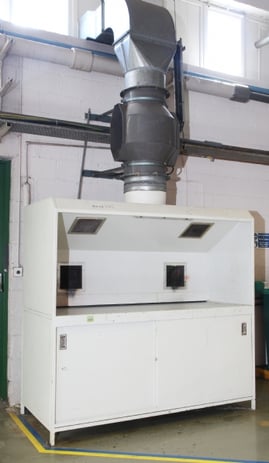 Extraction Booth with 4 x Vent Axia Extraction Points