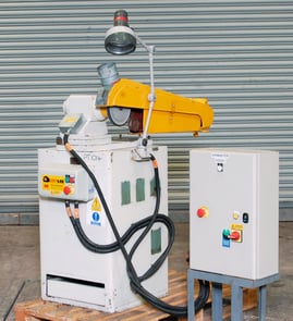 Belt Linisher Mounted on Dust Extractor