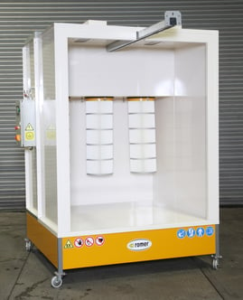 Romer Closed Face Powder Coating Booth Range