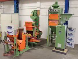 Rosler Batch Tumble Belt Blast Cleaning Machine with Loader and Dust Extraction