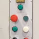 Control Panel Close up of Buttons Switches Under Power
