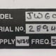 Manufacturers Plate