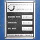 Manufacturers Plate Of the Metal Belt Lift Conveyor