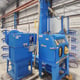 Hodge Clemco Series 1000 Twin Cabinet System with Lift Elevator, Media Sieve and Dust Extraction