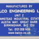 Manufacturers Plate