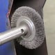 Left Hand Spindle with Wire Wheel Fitted