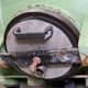 Close up of discharge bung with clamping system