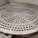 Internal view of the blast cabinet turntable