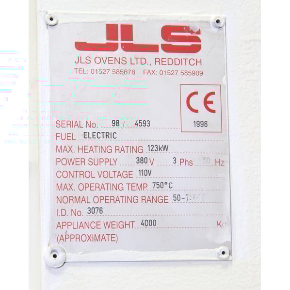 JLS (Redditch) Ltd Double Door 750°C Electric Heat Treatments Oven to