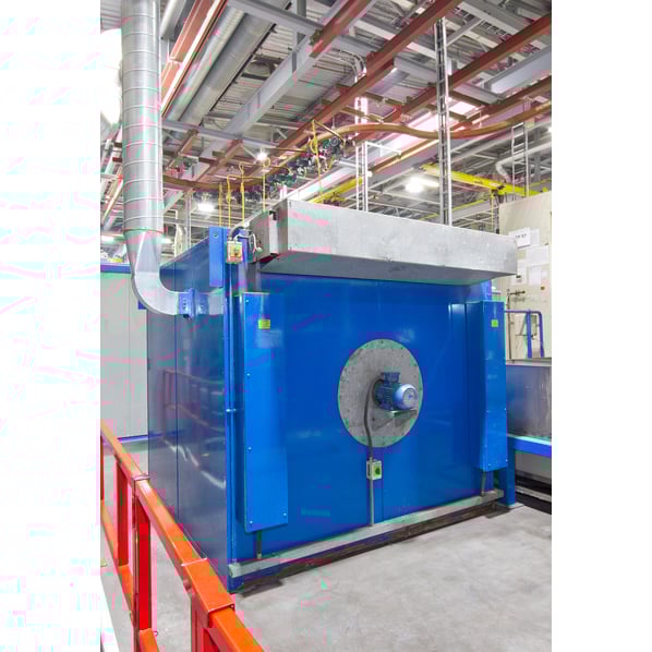 Side View with View of Extraction Fan Motor