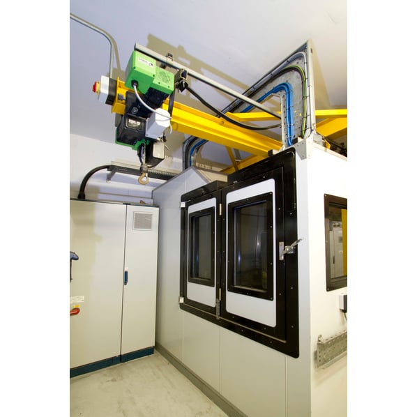 Enclosed Manual Cleaning Line. As installed at previous site