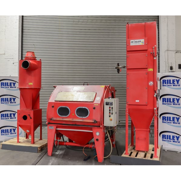 Rosler Rotary Table Semi Auto Blast Cabinet With Full Recovery