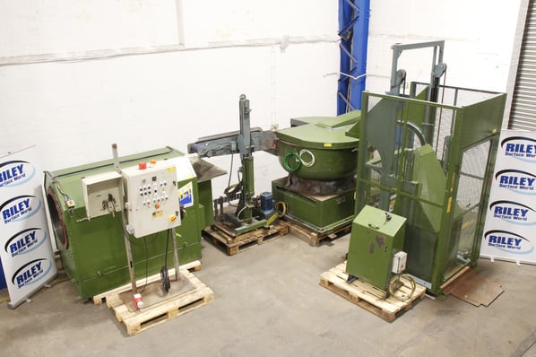 Walther Trowal Vibro Installation cw Tipper Loader, 600L vibro bowl, magnetic separator & dryer