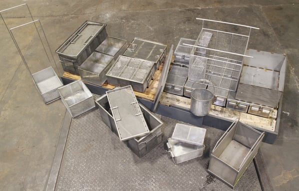 Selection of Stainless Steel Work Baskets